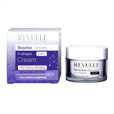 Антивозрастной дневной крем для лица с ретинолом и пептидами Revuele Bioactive Skin Care Retinol + Peptides V-shape Day Cream 50 мл