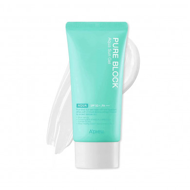 Легкий солнцезащитный гель A'PIEU Pure Block Aqua Sun Gel SPF50+/PA+++ 50 мл купить в Украине 2