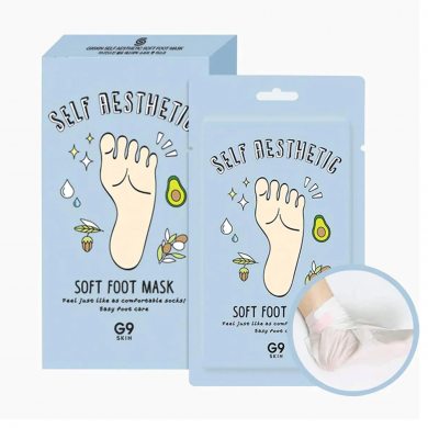 Смягчающая тканевая маска для ног G9SKIN Self Aesthetic Soft Foot Mask купить в Украине 2