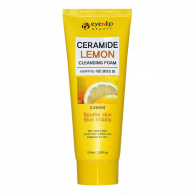 Очищающая пенка с керамидами и экстрактом лимона, EYENLIP, Ceramide Lemon Cleansing Foam, 100 мл купить в Украине Очищающая пенка с керамидами и экстрактом лимона, EYENLIP, Ceramide Lemon Cleansing Foam, 100 мл купить в Украине