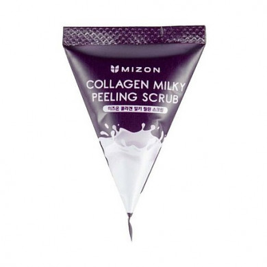 Скраб с коллагеном и молочным белком, MIZON, Collagen Milky Peeling Scrub, 7 г (пробник) купить в Украине Скраб с коллагеном и молочным белком, MIZON, Collagen Milky Peeling Scrub, 7 г (пробник) купить в Украине