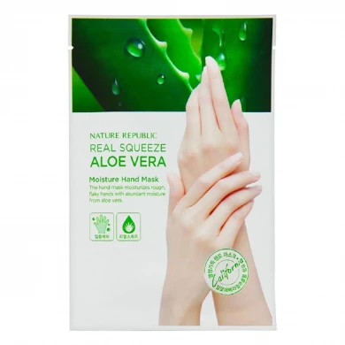 Увлажняющая маска-перчатки для рук с алоэ, Nature Republic, Real Squeeze Aloevera Moisture Hand купить в Украине Увлажняющая маска-перчатки для рук с алоэ, Nature Republic, Real Squeeze Aloevera Moisture Hand купить в Украине