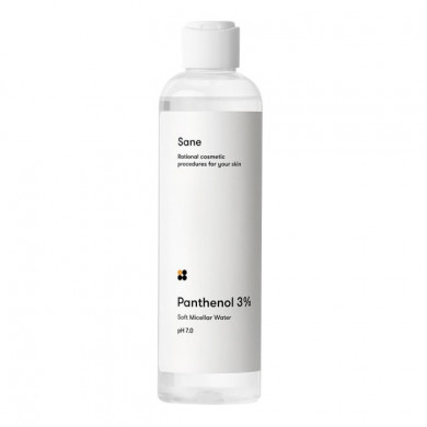 Мицеллярная вода для чувствительной кожи с пантенолом Sane Panthenol 3% Soft Micellar Water 250 мл купить в Украине