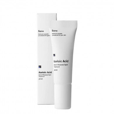 Точечный гель от прыщей и розацеа с азелаиновой кислотой Sane Azelaic Acid Acne & Rosacea Spot Treatment 10 мл купить в Украине