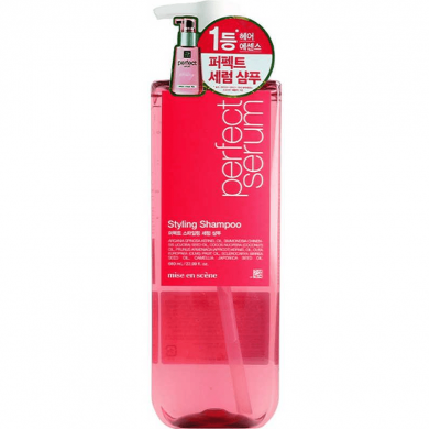 Відновлюючий шампунь для надання об'єму волоссю MISEENSCENE Perfect Styling Serum Shampoo 680 мл купити в Україні