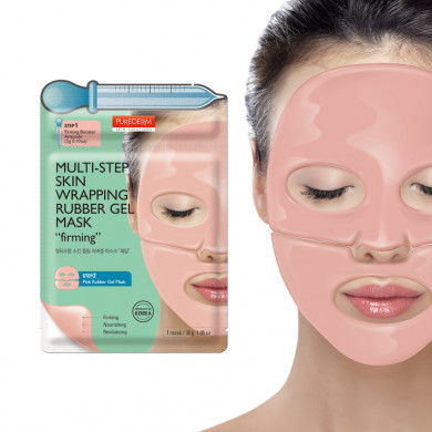 Укрепляющая двухфазная гидрогелевая маска, PUREDERM, Multi-Step Skin Wrapping Rubber Gel Mask Firmin купить в Украине Укрепляющая двухфазная гидрогелевая маска, PUREDERM, Multi-Step Skin Wrapping Rubber Gel Mask Firmin купить в Украине