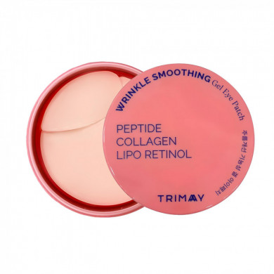 Патчі для повік проти зморшок з пептидами колагеном та ретинолом Trimay Wrinkle Smoothing Gel Eye Patch 60 патчей купити в Україні 2