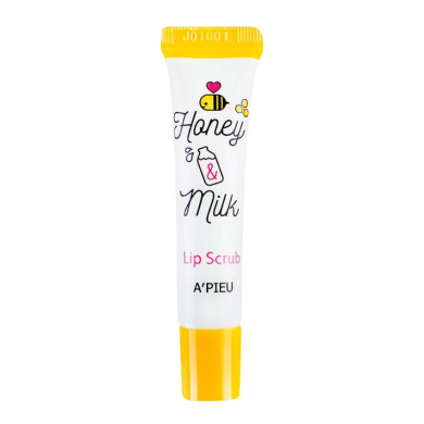 М'який скраб для губ з медом та молоком A'PIEU Honey & Milk Lip Scrub 8 мл купити в Україні