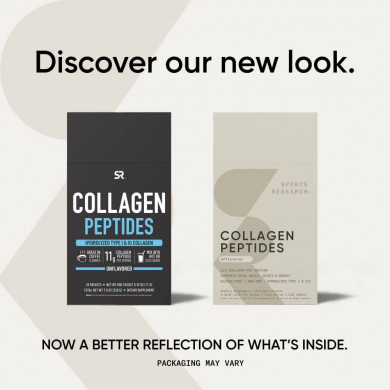 Пептиди колагену типу I та III без смакових добавок Sports Research Collagen Peptides 20 пакетиків * 11 г купити в Україні 2