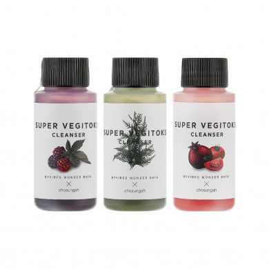 Набор миниатюр детокс гелей Wonder Bath Super Vegitoks Cleanser 3*30 мл купить в Украине