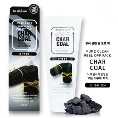 Очищувальна маска-плівка з вугіллям JIGOTT Pure Clean Peel Off Pack Charcoal 180 мл купити в Україні 2