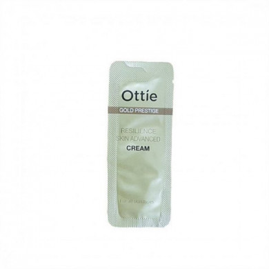 Антивозрастной крем с частичками золота  Ottie  Gold Prestige Resilience Advanced Cream 1 мл (пробник) купить в Украине