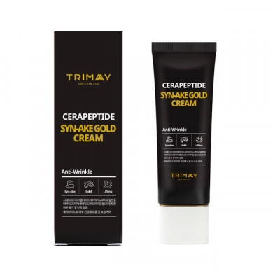 Антивозрастной крем с керамидами и пептидом змеиного яда, Trimay, Cerapeptide Syn-Ake Gold Cream, 50 мл купить в Украине Антивозрастной крем с керамидами и пептидом змеиного яда, Trimay, Cerapeptide Syn-Ake Gold Cream, 50 мл купить в Украине
