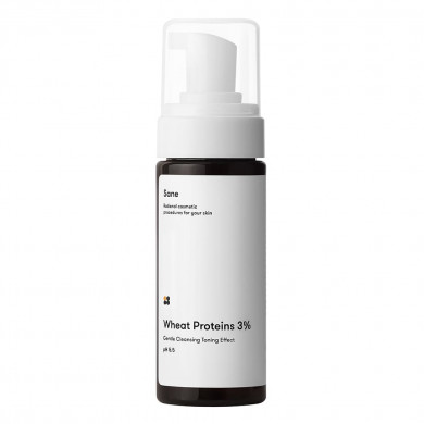 Пенка для умывания с протеинами пшеницы для всех типов кожи Sane Wheat Proteins 3% Gentle Cleansing Toning Effect 150 мл купить в Украине