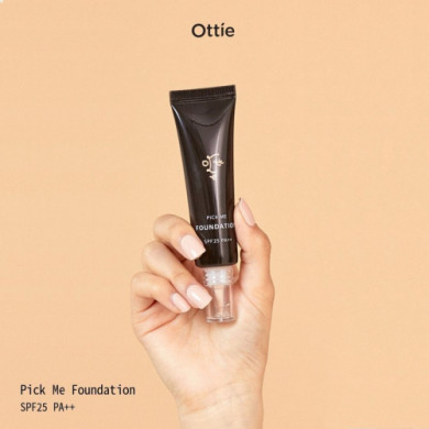 Антивікова тональна основа Ottie Pick Me Foundation SPF25 PA ++ # 21 Vanilla 30 мл купити в Україні 2