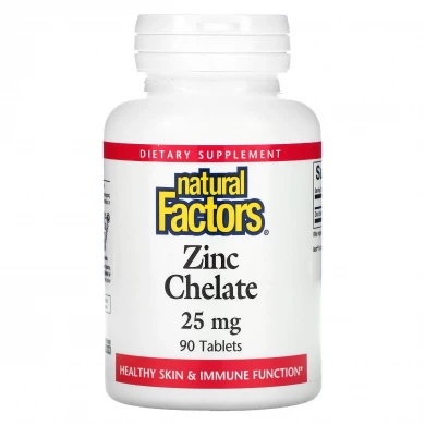 Хелат цинку Natural Factors Zinc Chelate 25 мг 90 таблеток купити в Україні
