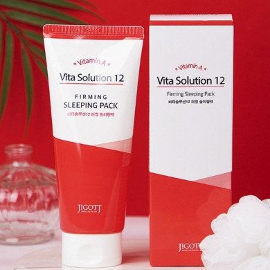 Підтягуюча нічна маска для обличчя JIGOTT Vita Solution 12 Firming Sleeping Pack 180 мл купити в Україні 2