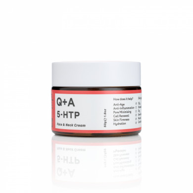 Крем проти зморшок для обличчя з олією ши Q+A 5-HTP Face & Neck Cream 50 г купити в Україні 3