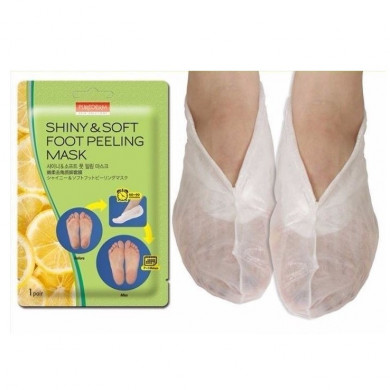 Увлажняющие педикюрные носочки PUREDERM Shiny & Soft Foot Peeling Mask купить в Украине 2