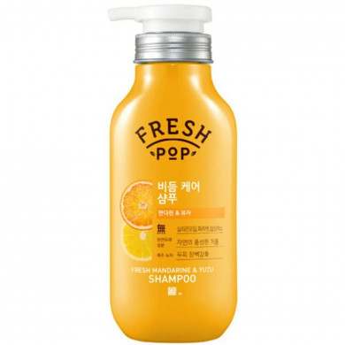 Шампунь для поврежденных волос с мандарином и юдзу, Fresh Pop, Fresh Mandarin&Yuzu Shampoo, 500 мл купить в Украине Шампунь для поврежденных волос с мандарином и юдзу, Fresh Pop, Fresh Mandarin&Yuzu Shampoo, 500 мл купить в Украине