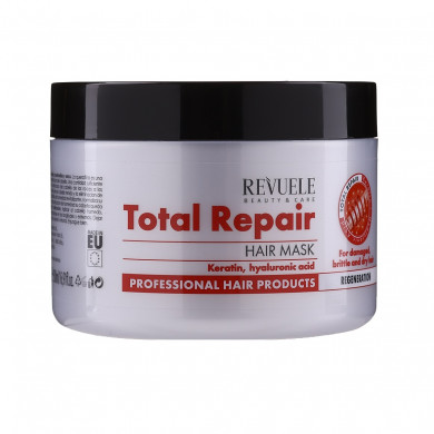 Відновлююча маска для сухого та пошкодженого волосся Revuele Total Repair Professional Hair Mask 500 мл купити в Україні