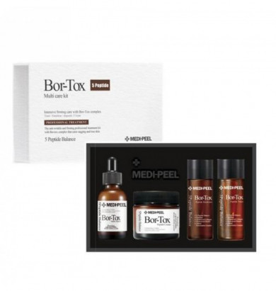 Лифтинг-набор с эффектом ботокса (тонер эмульсия сыворотка крем) MEDI-PEEL Bor-Tox 5 Peptide Multi Care Kit купить в Украине 2