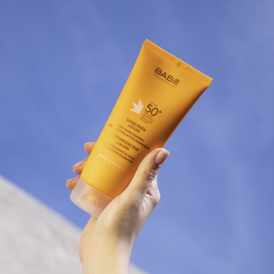 Солнцезащитный лосьон для тела с высокой степенью защиты SPF 50+ Babe Laboratorios Sunscreen Lotion 200 мл купить в Украине 3
