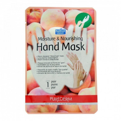 Питательная и увлажняющая маска для рук с персиком, PUREDERM, Moisture & Nourishing Hand Mask купить в Украине Питательная и увлажняющая маска для рук с персиком, PUREDERM, Moisture & Nourishing Hand Mask купить в Украине