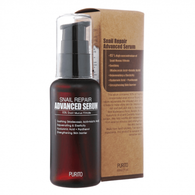 Сыворотка с муцином улитки, Purito, Snail Repair Advanced Serum, 60 мл купить в Украине Сыворотка с муцином улитки, Purito, Snail Repair Advanced Serum, 60 мл купить в Украине