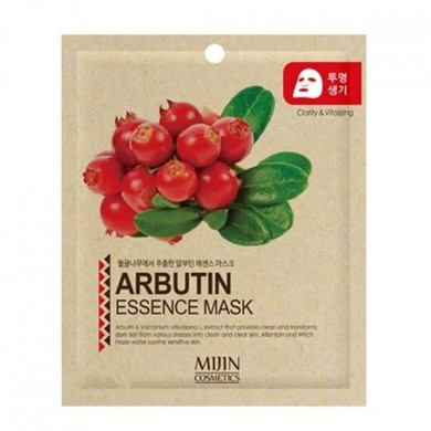 Освітлююча тканинна маска для обличчя з арбутином, MIJIN, Care Arbutin Essence Mask купити в Україні Освітлююча тканинна маска для обличчя з арбутином, MIJIN, Care Arbutin Essence Mask купити в Україні