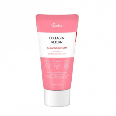 Пенка для умывания с коллагеном Thinkco Thinkco Thinkco Collagen Return Cleansing Foam 50 мл купить в Украине