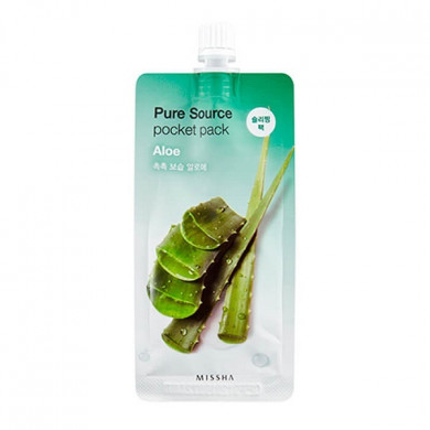 Увлажняющая ночная маска с алоэ, MISSHA, Pure Source Pocket Pack Aloe, 10 мл купить в Украине Увлажняющая ночная маска с алоэ, MISSHA, Pure Source Pocket Pack Aloe, 10 мл купить в Украине