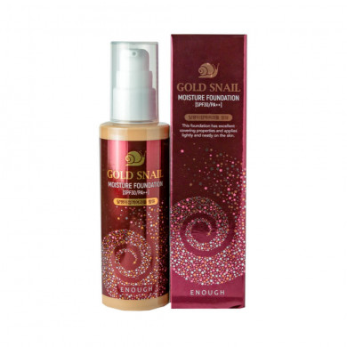 Антивозрастная тональная основа с муцином улитки, Enough, Gold Snail Moisture Foundation SPF30/PA++, №23, 100 мл купить в Украине Антивозрастная тональная основа с муцином улитки, Enough, Gold Snail Moisture Foundation SPF30/PA++, №23, 100 мл купить в Украине