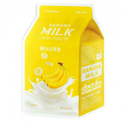 Тканинна маска з молочним протеїном і екстрактом банана, A'PIEU Milk One Pack Banana Milk купити в Україні Тканинна маска з молочним протеїном і екстрактом банана, A'PIEU Milk One Pack Banana Milk купити в Україні