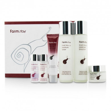 Набор увлажняющих средств с муцином улитки FarmStay Snail Mucus Moisture Skin Care купить в Украине