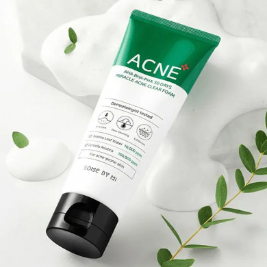 Очищающая кислотная пенка SOME BY MI AHA-BHA-PHA 30 Days Miracle Acne Clear Foam 100 мл купить в Украине 2