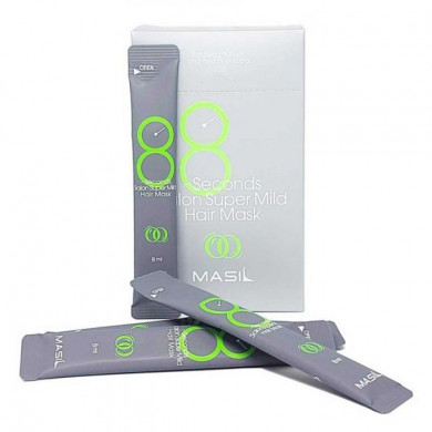 Восстанавливающая маска для сухих и поврежденных волос 8 секунд Masil 8 Seconds Salon Super Mild Hair Mask Stick Pouch 8 мл купить в Украине 3