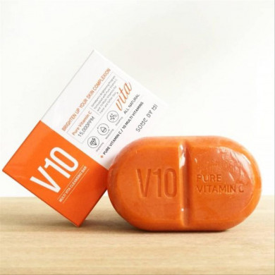 Мило з ефектом освітлення з вітаміном С SOME BY MI Pure Vitamin C V10 Cleansging Bar 106 г купити в Україні 3
