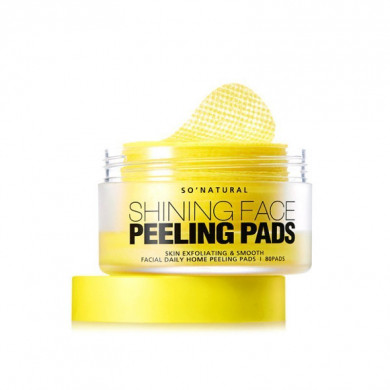 Очищающие и выравнивающие тон кожи пилинг-пэды, So Natural, Shining Face Peeling Pad, 80 пэдов купить в Украине Очищающие и выравнивающие тон кожи пилинг-пэды, So Natural, Shining Face Peeling Pad, 80 пэдов купить в Украине