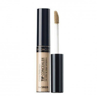 Стойкий консилер, THE SAEM, Cover Perfection Tip Concealer, #01 Clear Beige, 6,5 г купить в Украине Стойкий консилер, THE SAEM, Cover Perfection Tip Concealer, #01 Clear Beige, 6,5 г купить в Украине