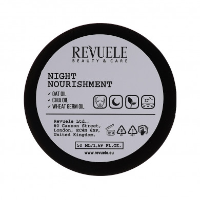 Поживний нічний крем для обличчя Revuele Vegan & Organic Night Nourishment 50 мл купити в Україні 2