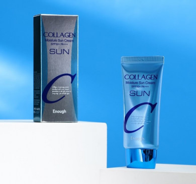 Увлажняющий солнцезащитный крем с коллагеном Enough Collagen Moisture Sun Cream SPF50+ PA+++ 50 мл купить в Украине 4
