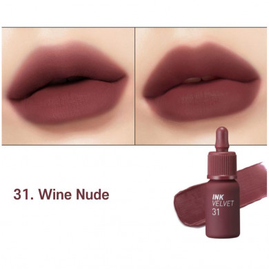 Матовий тинт для губ Peripera New Ink The Velvet #031 Wine Nude купити в Україні 2