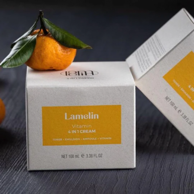 Витаминный крем для лица с облепихой для сияния кожи Lamelin Vitamin 4 in 1 Cream 100 мл купить в Украине 3