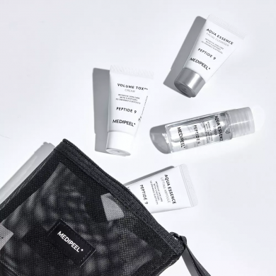 Набір доглядових засобів для обличчя з пептидами MEDI-PEEL Peptide 9 Aqua Essence Trial Kit купити в Україні 4