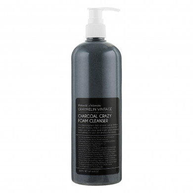 Пенка для умывания с углем Graymelin Crazy Foam Cleanser Charcoal 500 мл купить в Украине