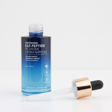 Крем-сироватка що омолоджує з пептидами та пробіотиками Fortheskin EGF Peptide Pro Biome Cream Ampoule 50 мл купити в Україні 2