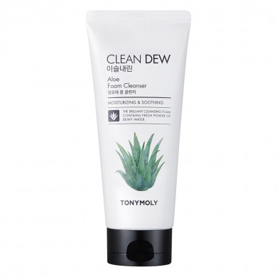 Пенка для умывания с алоэ, TONYMOLY, Clean Dew Foam Cleanser Aloe,180 мл купить в Украине Пенка для умывания с алоэ, TONYMOLY, Clean Dew Foam Cleanser Aloe,180 мл купить в Украине