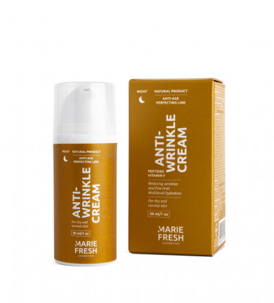 Ночной крем против морщин для сухой и нормальной кожи Marie Fresh Cosmetics Anti-Wrincle Cream 30 мл купить в Украине