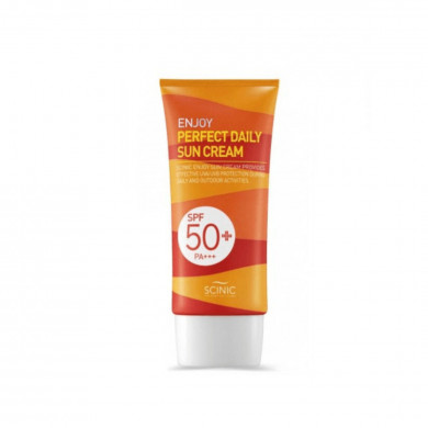 Сонцезахисний крем з натуральними екстрактами Scinic Enjoy Perfect Daily Sun Cream SPF 50+ PA +++ 50 мл купити в Україні
